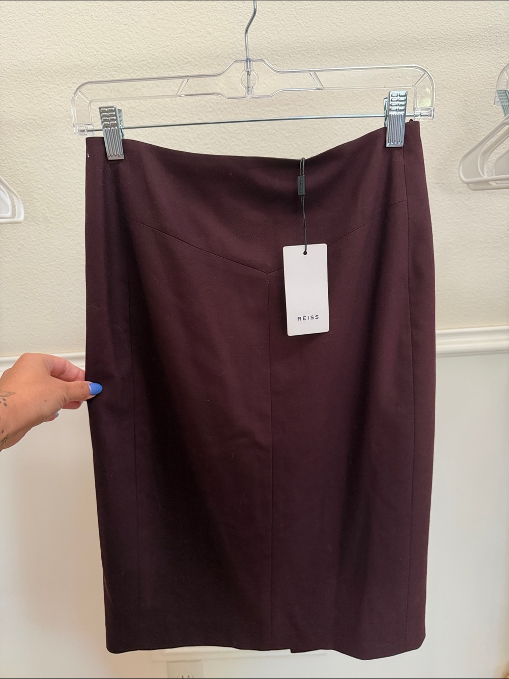 Reiss Women's Plum Pencil Skirt